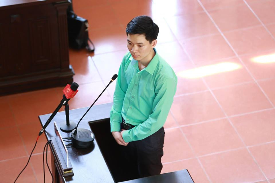 Bị cáo Hoàng Công Lương trong phiên tòa xét xử vụ án 