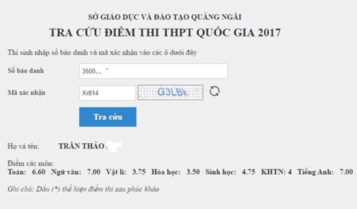 Tiếp tục cập nhật điểm thi THPT các tỉnh còn lại 